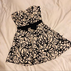 Black and white skater dress